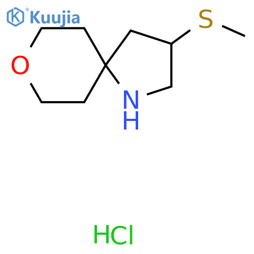 3-(methylsulfanyl)-8-oxa-1-azaspiro4.5decane hydrochloride structure
