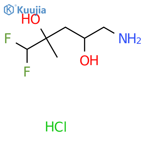 5-Amino-1,1-difluoro-2-methylpentane-2,4-diol;hydrochloride structure