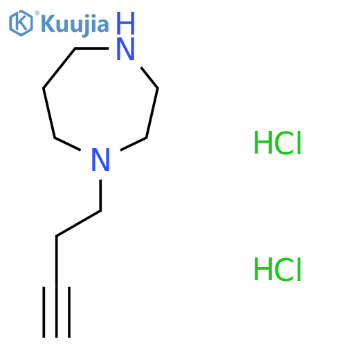1-(But-3-yn-1-yl)-1,4-diazepane dihydrochloride structure