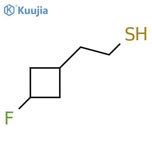 2-(3-fluorocyclobutyl)ethane-1-thiol, Mixture of diastereomers structure