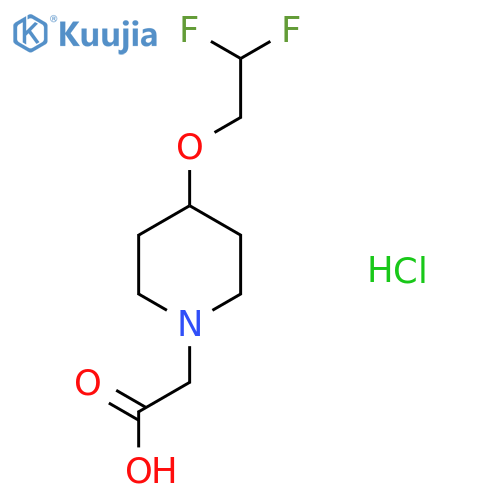 2-4-(2,2-difluoroethoxy)piperidin-1-ylacetic acid hydrochloride structure