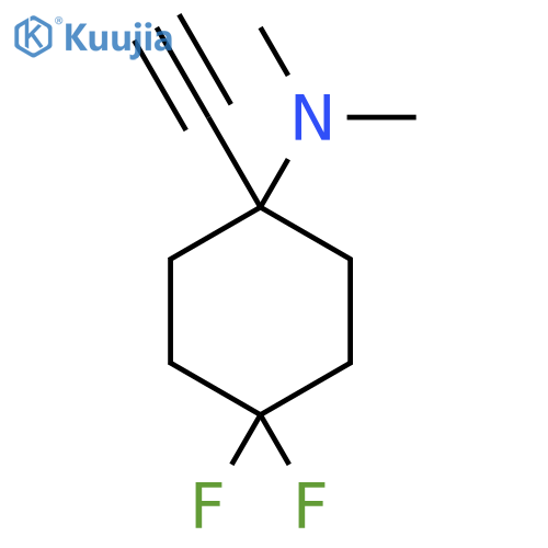 1-Ethynyl-4,4-difluoro-N,N-dimethylcyclohexan-1-amine structure