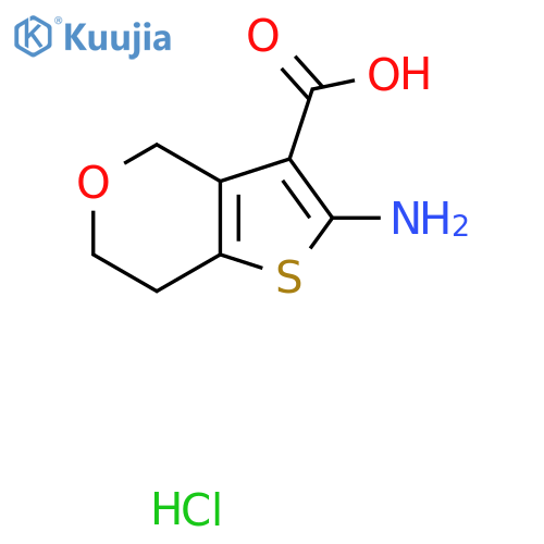 2-amino-4H,6H,7H-thieno3,2-cpyran-3-carboxylic acid hydrochloride structure