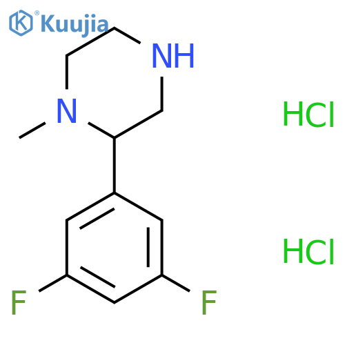 2-(3,5-difluorophenyl)-1-methylpiperazine dihydrochloride structure