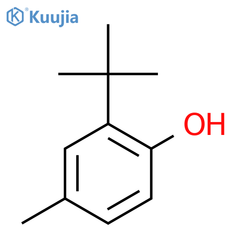 Phenol,(1,1-dimethylethyl)-4-methyl- structure