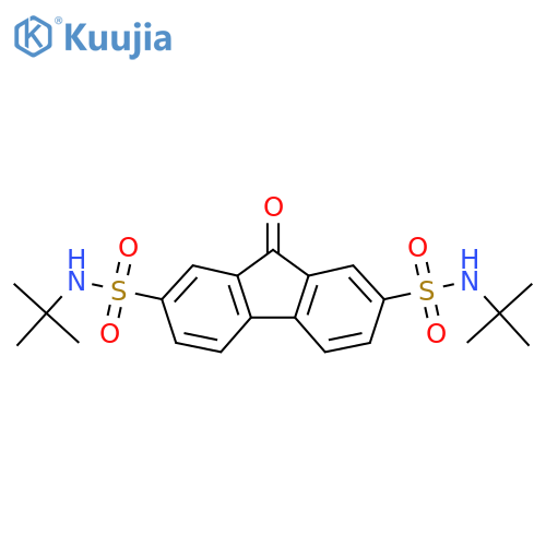 N2,N7-di-tert-butyl-9-oxo-9H-fluorene-2,7-disulfonamide structure
