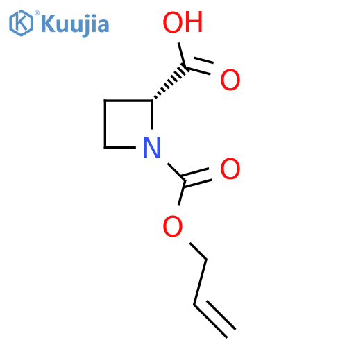 (2R)-1-(prop-2-en-1-yloxy)carbonylazetidine-2-carboxylic acid structure