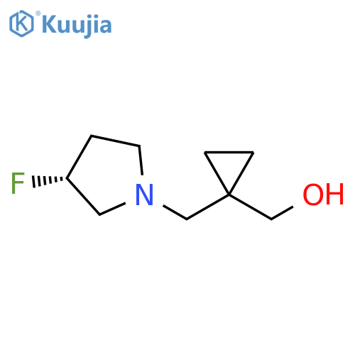 [1-[[(3R)-3-fluoropyrrolidin-1-yl]methyl]cyclopropyl]methanol structure