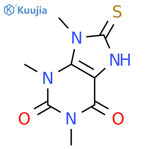 1H-Purine-2,6-dione,3,7,8,9-tetrahydro-1,3,9-trimethyl-8-thioxo- structure