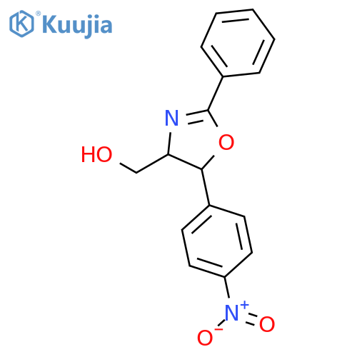 ((4R,5R)-5-(4-Nitrophenyl)-2-phenyl-4,5-dihydrooxazol-4-yl)methanol structure