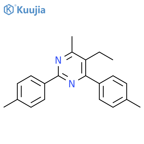 Pyrimidine, 5-ethyl-4-methyl-2,6-bis(4-methylphenyl)- structure