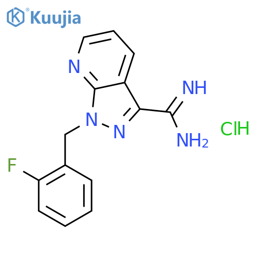 1-(2-Fluorobenzyl)-1H-pyrazolo3,4-bpyridine-3-carboximidamide Hydrochloride structure