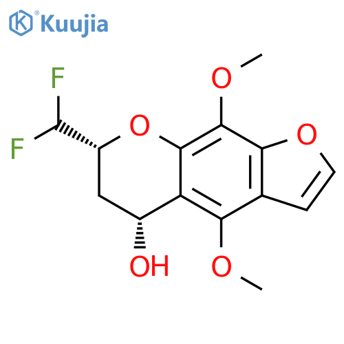 5H-Furo[3,2-g][1]benzopyran-5-ol, 7-(difluoromethyl)-6,7-dihydro-4,9-dimethoxy-, (5R,7R)-rel- structure
