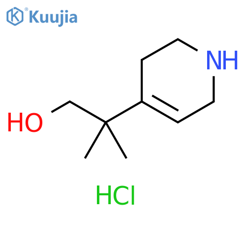 2-Methyl-2-(1,2,3,6-tetrahydro-pyridin-4-yl)-propan-1-ol hydrochloride structure