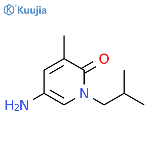 2(1H)-Pyridinone, 5-amino-3-methyl-1-(2-methylpropyl)- structure