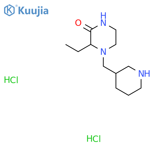 3-Ethyl-4-(piperidin-3-ylmethyl)piperazin-2-one;dihydrochloride structure