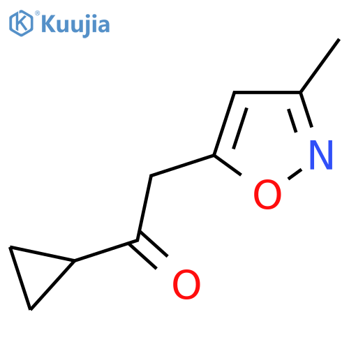 1-Cyclopropyl-2-(3-methyl-1,2-oxazol-5-yl)ethanone structure