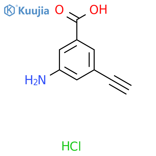 3-amino-5-ethynylbenzoic acid hydrochloride structure