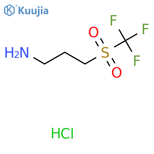 3-trifluoromethanesulfonylpropan-1-amine hydrochloride structure