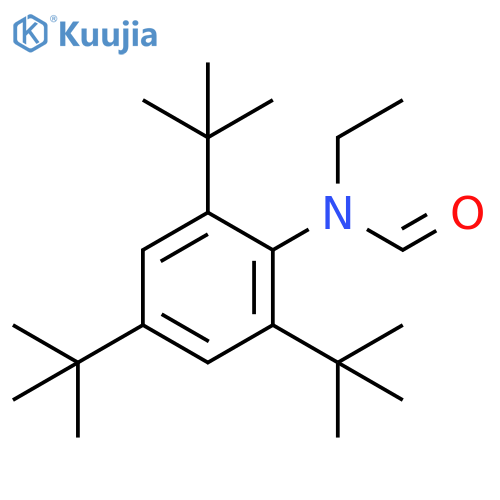 N-ethyl-N-(2,4,6-tri-tert-butylphenyl)formamide structure