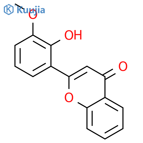 4H-1-BENZOPYRAN-4-ONE, 2-(2-HYDROXY-3-METHOXYPHENYL)- structure