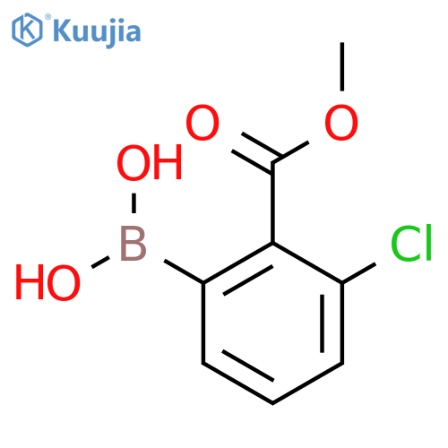 3-chloro-2-(methoxycarbonyl)phenylboronic acid structure