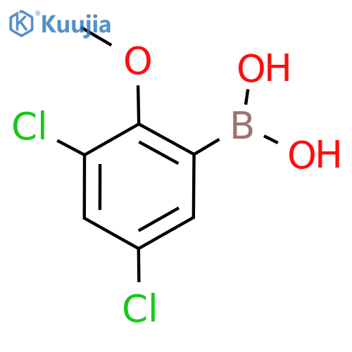 Boronic acid, B-(3,5-dichloro-2-methoxyphenyl)- structure