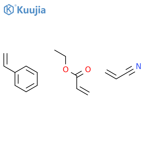 2-Propenoic acid, ethyl ester, polymer with ethenylbenzene and 2-propenenitrile structure