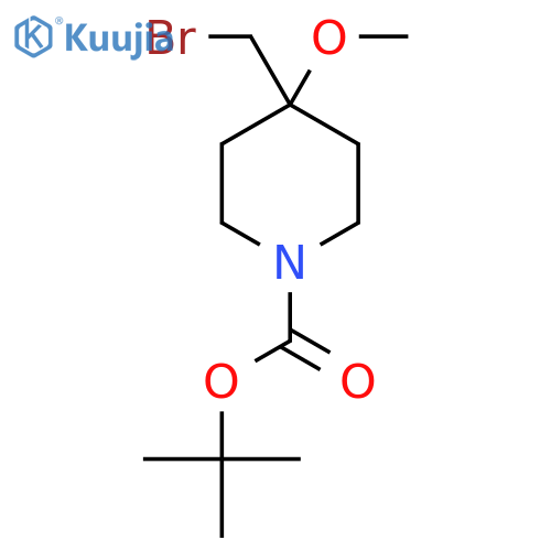 tert-Butyl 4-(bromomethyl)-4-methoxypiperidine-1-carboxylate structure