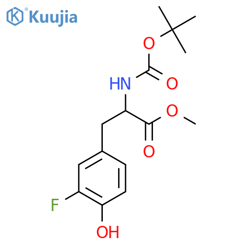 methyl 2-{(tert-butoxy)carbonylamino}-3-(3-fluoro-4-hydroxyphenyl)propanoate structure