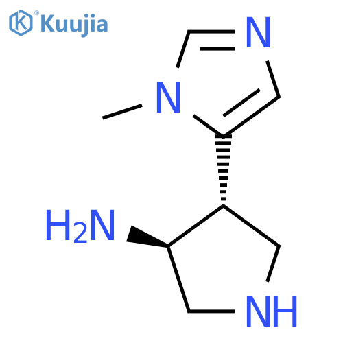 rac-(3R,4S)-4-(1-methyl-1H-imidazol-5-yl)pyrrolidin-3-amine structure