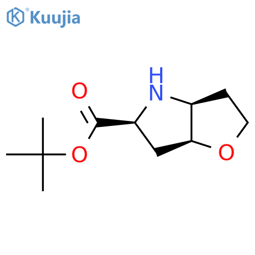 rac-tert-butyl (3aR,5R,6aR)-hexahydro-2H-furo3,2-bpyrrole-5-carboxylate structure