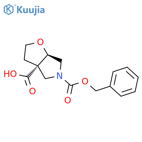 rac-(3aR,6aS)-5-(benzyloxy)carbonyl-hexahydro-2H-furo2,3-cpyrrole-3a-carboxylic acid structure
