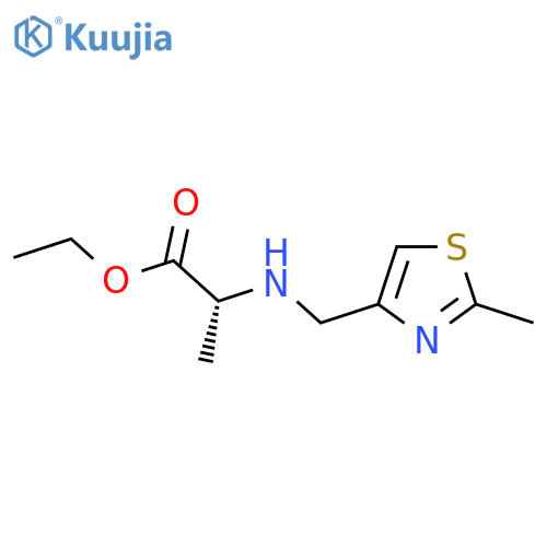 ethyl (2R)-2-{[(2-methyl-1,3-thiazol-4-yl)methyl]amino}propanoate structure