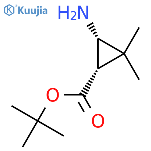 rac-tert-butyl (1R,3R)-3-amino-2,2-dimethylcyclopropane-1-carboxylate structure