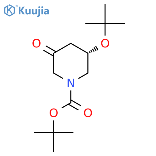 tert-butyl (3S)-3-(tert-butoxy)-5-oxopiperidine-1-carboxylate structure