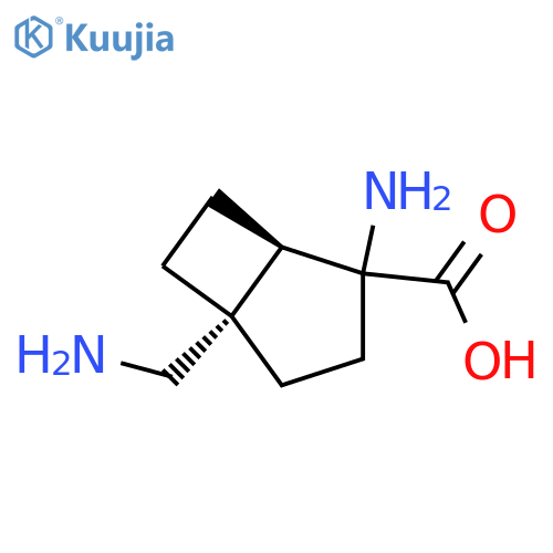 rac-(1R,5S)-2-amino-5-(aminomethyl)bicyclo[3.2.0]heptane-2-carboxylic acid structure
