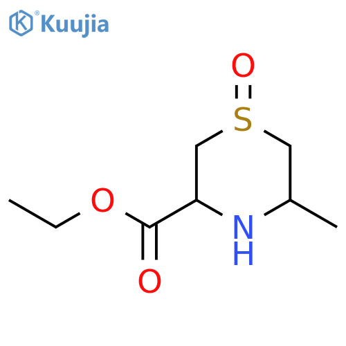 Ethyl 5-methyl-1-oxo-1lambda4-thiomorpholine-3-carboxylate structure