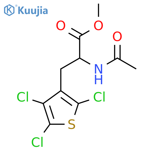 Methyl 2-acetamido-3-(2,4,5-trichlorothiophen-3-yl)propanoate structure