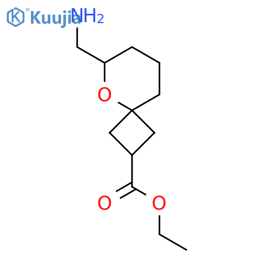 ethyl 6-(aminomethyl)-5-oxaspiro3.5nonane-2-carboxylate structure