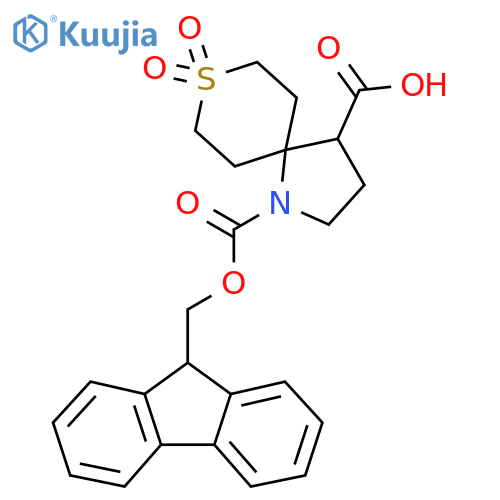 1-{(9H-fluoren-9-yl)methoxycarbonyl}-8,8-dioxo-8lambda6-thia-1-azaspiro4.5decane-4-carboxylic acid structure