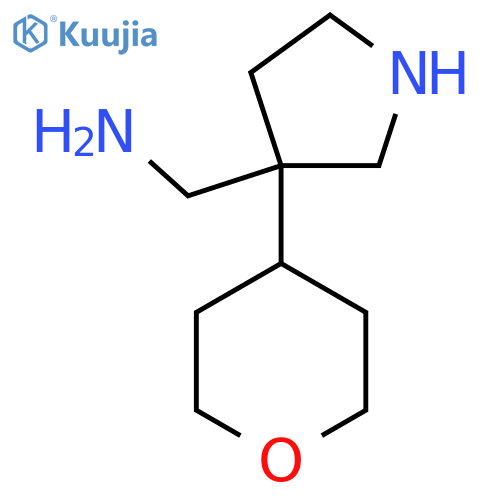1-3-(oxan-4-yl)pyrrolidin-3-ylmethanamine structure