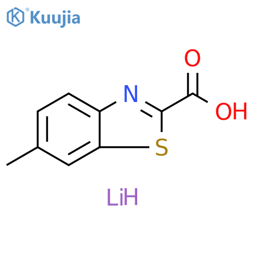 lithium(1+) 6-methyl-1,3-benzothiazole-2-carboxylate structure