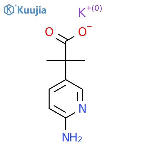 2-(6-aminopyridin-3-yl)-2-methylpropanoate potassium structure