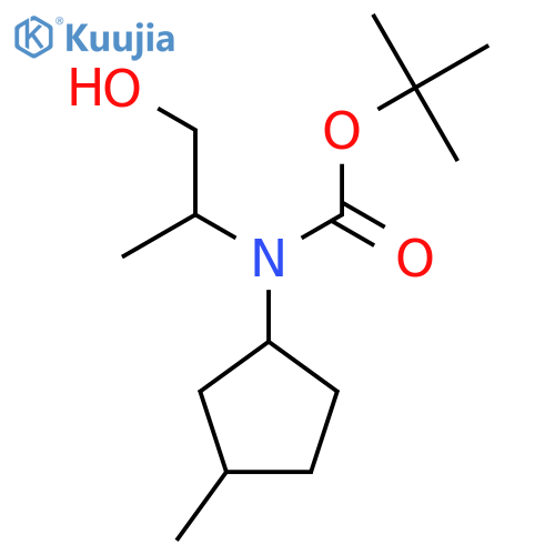 tert-butyl N-(1-hydroxypropan-2-yl)-N-(3-methylcyclopentyl)carbamate structure