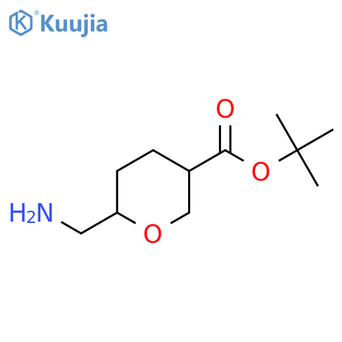 Tert-butyl 6-(aminomethyl)oxane-3-carboxylate structure