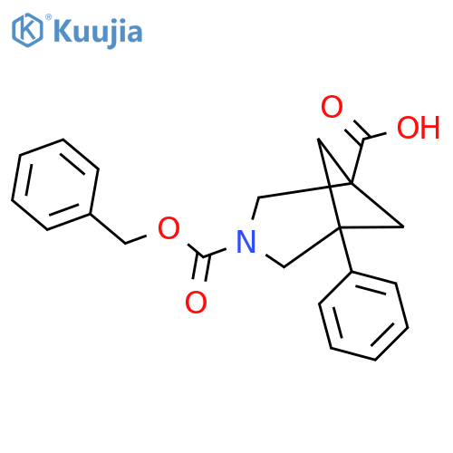 3-(benzyloxy)carbonyl-5-phenyl-3-azabicyclo3.1.1heptane-1-carboxylic acid structure
