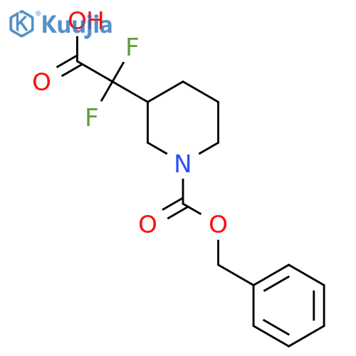 2-{1-(benzyloxy)carbonylpiperidin-3-yl}-2,2-difluoroacetic acid structure