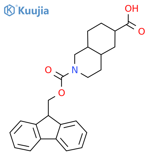 2-{(9H-fluoren-9-yl)methoxycarbonyl}-decahydroisoquinoline-6-carboxylic acid structure
