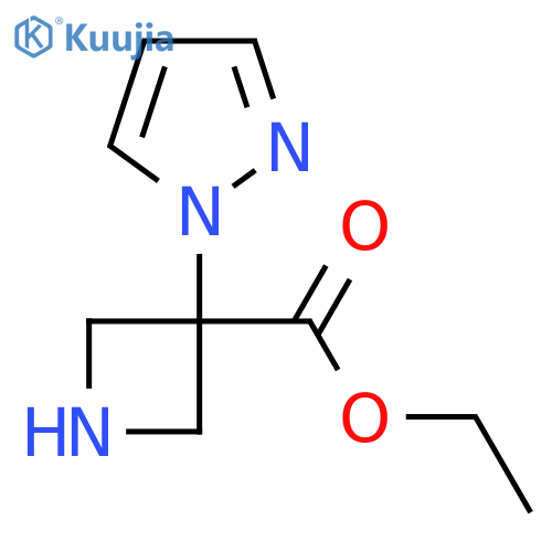 ethyl 3-(1H-pyrazol-1-yl)azetidine-3-carboxylate structure